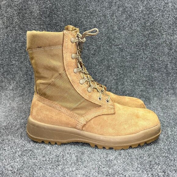 Belleville AHWC Hot Weather Military Combat Boots Men's 10R Tan Suded Outdoor - Picture 1 of 12
